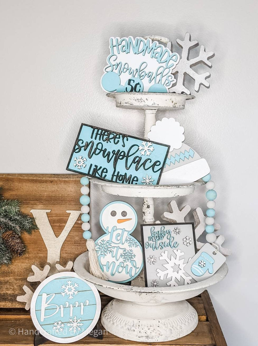 Winter Wonderland Tiered Tray Decor Bundle – Simply Adorable Creations