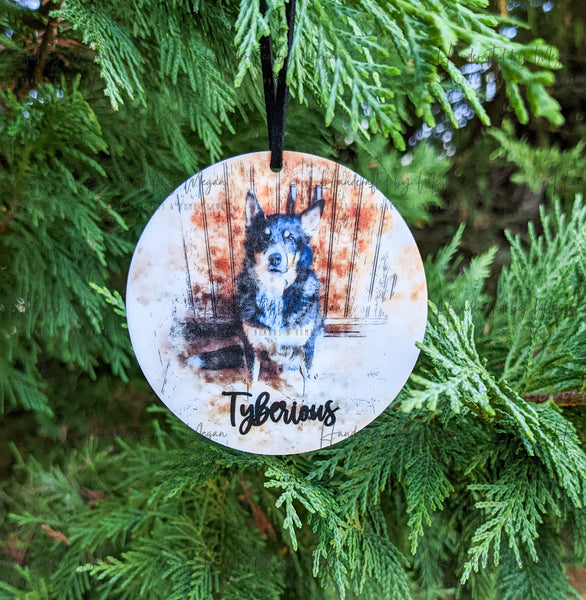 Watercolor Pet Photo Ornament - Personalized Pet Ornament - Christmas Ornaments - Personalized Ornament - Custom Christmas Ornament - Stocking Stuffer Ideas