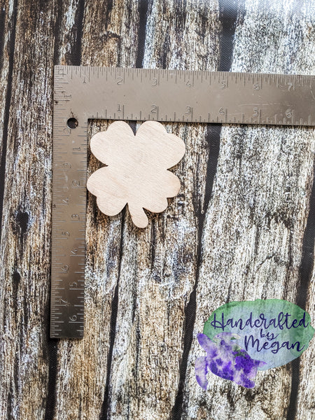 SHAMROCK SHAPE Unfinished 1/4" Wood - Wooden Blanks- Wooden Shapes - laser cut shape - St. Patrick's day crafts - Kids Crafts