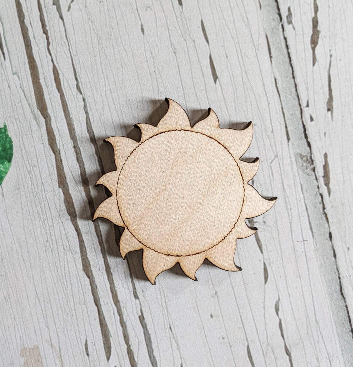 SUN/SUNFLOWER SHAPE Unfinished 1/4 Wood - 12 inch - Wooden Blanks