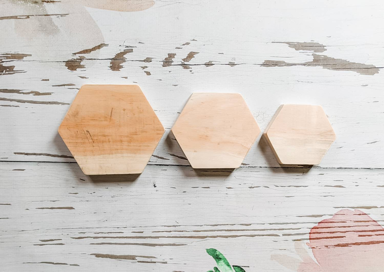 HONEYCOMB HEXAGON Wooden self standing, Unfinished set, wood cut out, DIY crafts, Kids Crafts, Summer Decor