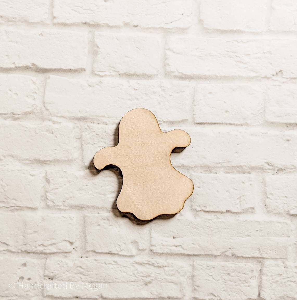 GHOST SHAPED Unfinished Wood - Various Sizez - Wooden Blanks- Wooden Shapes - laser cut shape - Kids Crafts - Halloween - Fall