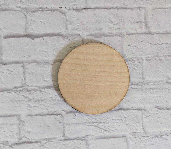 INTERCHANGEABLE CIRCLE INSERT only - Unfinished 1/4" Wood - Wooden Blanks- Wooden Shapes - laser cut shape