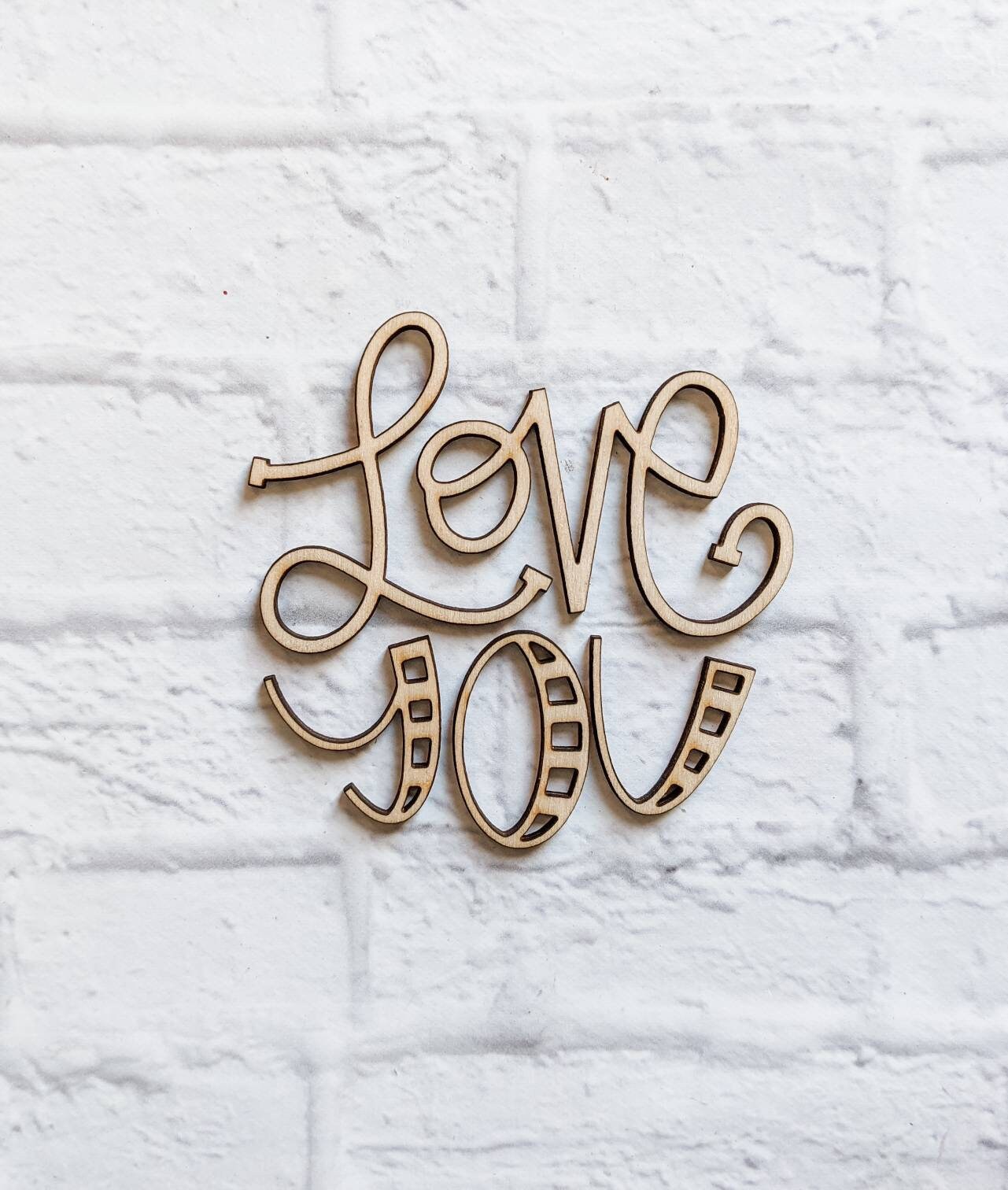 LOVE YOU set - Various Sizes - Wooden Blanks- Wooden Shapes - laser cut shape - Seasonal Rounds
