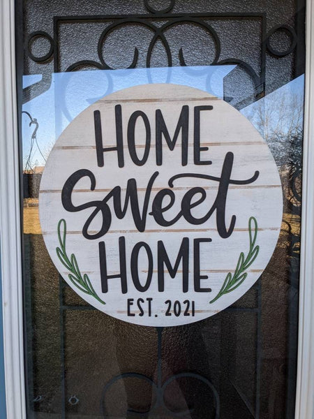 Home Sweet Home Door Hanger - Front Porch Decor - House Warming