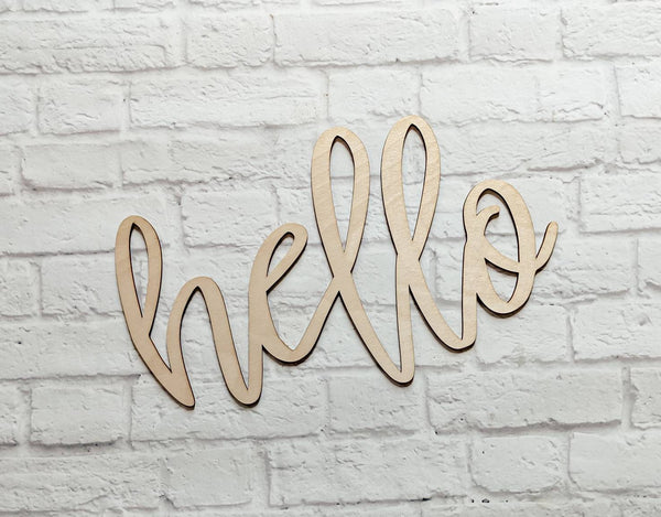 Hello word cutout - Various Sizes - Wooden Blanks- Wooden Shapes - laser cut shape - Everyday Crafts