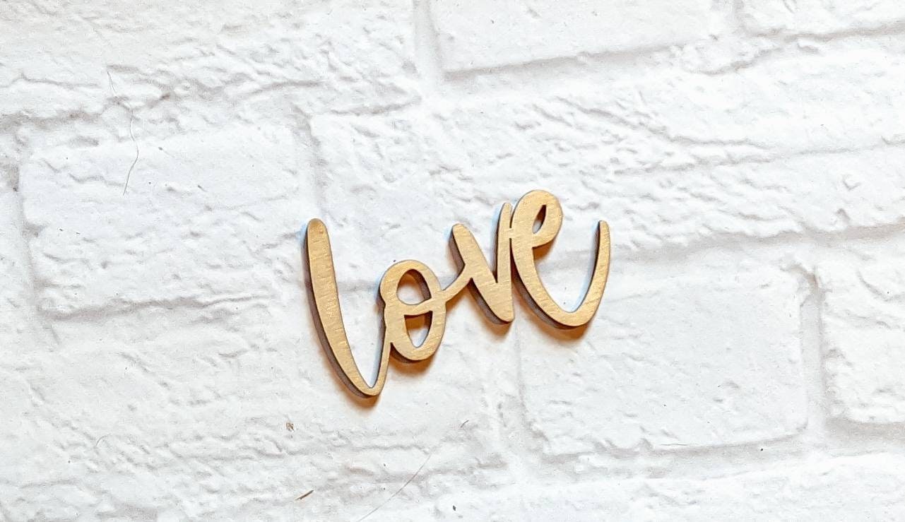 LOVE word cutout - Various Sizes - Wooden Blanks- Wooden Shapes - laser cut shape - Everyday Crafts
