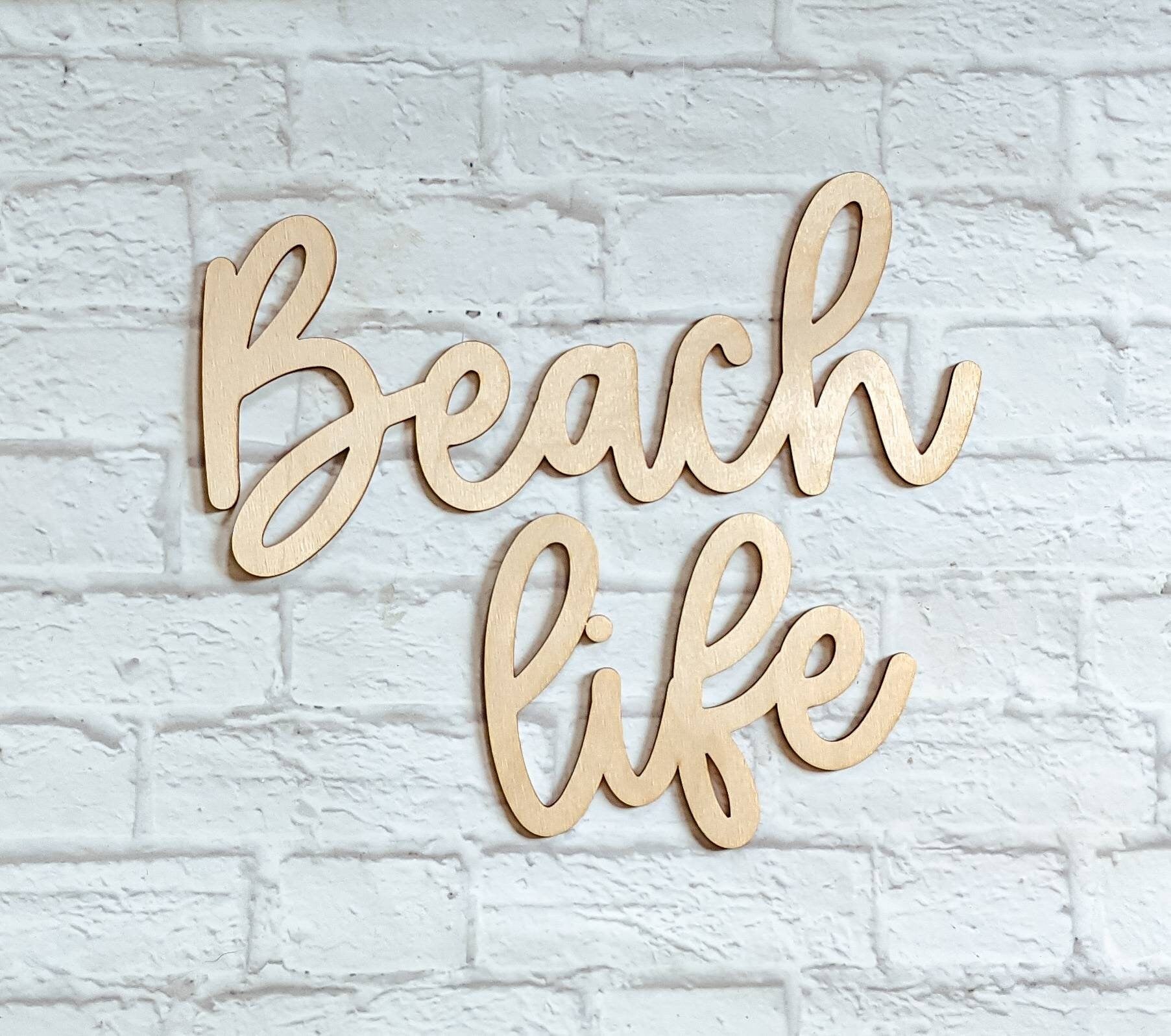 BEACH LIFE set - Various Sizes - Wooden Blanks- Wooden Shapes - laser cut shape - Fall crafts
