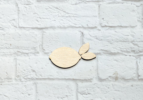 LEMON SHAPED Unfinished 1/8" Wood - 3 inch - 2 Pieces - Wooden Blanks- Wooden Shapes - laser cut shape - Summer crafts
