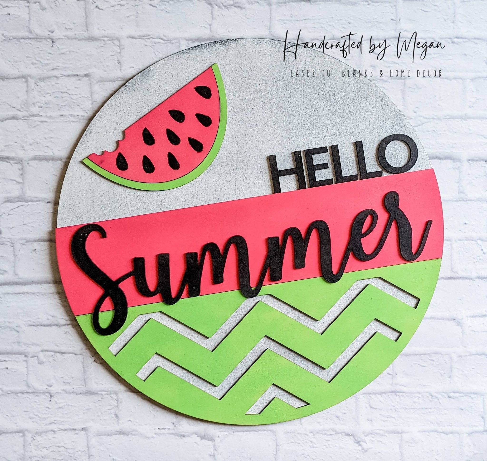 Hello Summer Door Hanger - Front Porch Decor - Summer Decor
