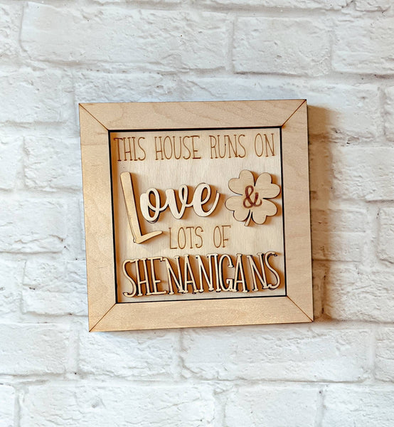 Single Framed Interchangeable Decor DIY - Wood Sign Home Decor - Unfinished Blanks to Decorate for Home