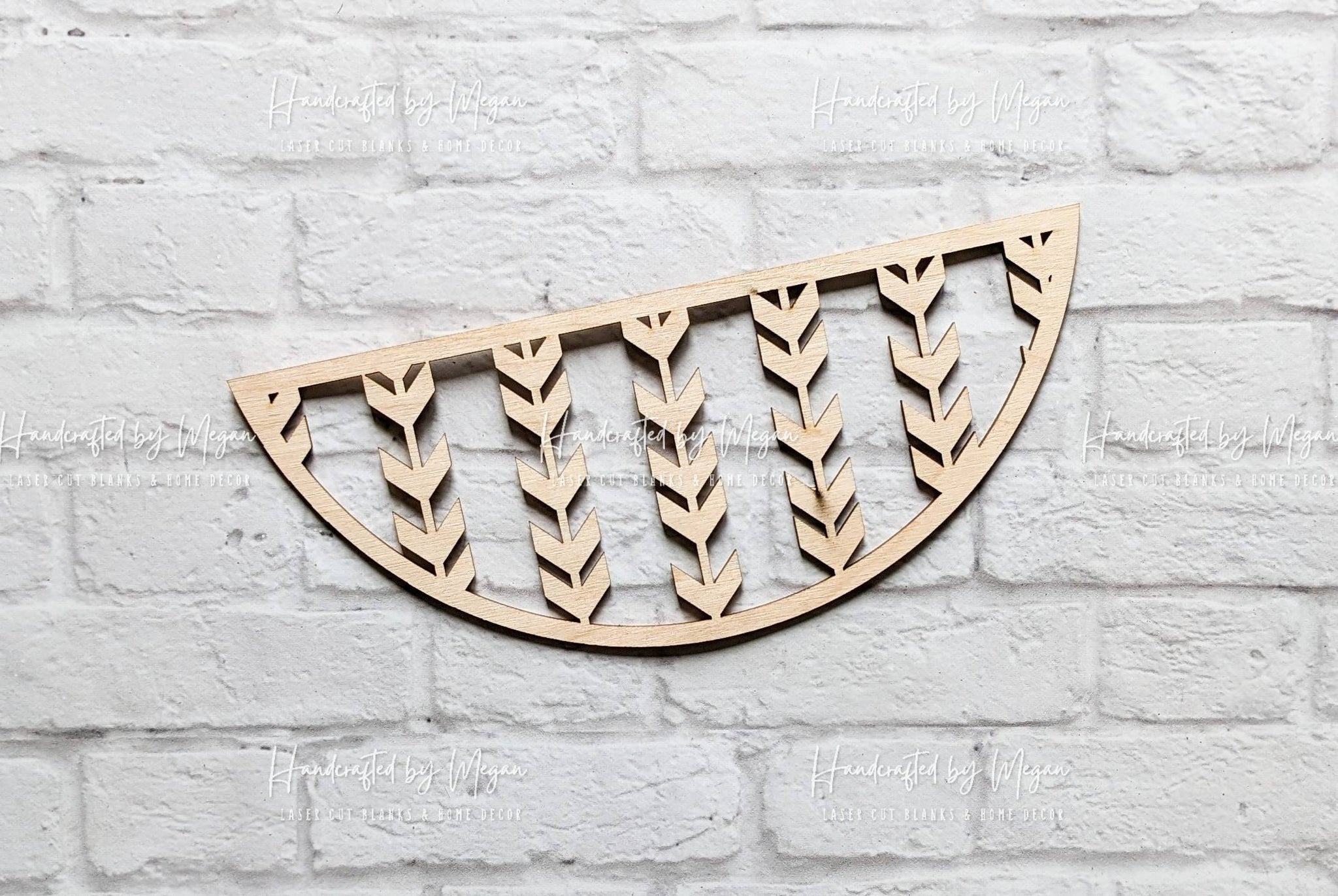 Arrow Pattern Door Hanger Bottom -  Unfinished Wood - Wooden Blanks- Wooden Shapes - laser cut shape - Paint Party- Everyday crafts