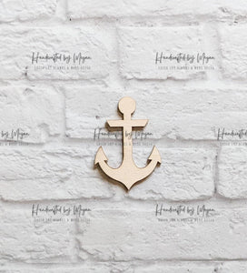 Anchor Cut Out - Various Sizes - Summer Blanks - Wooden Blanks- Wooden Shapes - laser cut shape