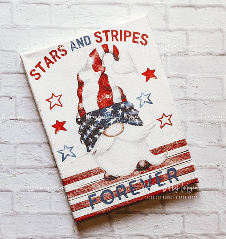 Stars and Stripes - Patriotic Decor - Summer Decor - Canvas Print - Farmhouse Decor - Canvas Art