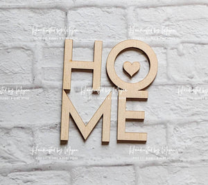 Home with heart - Various Sizes - Wooden Blanks- Wooden Shapes - laser cut shape