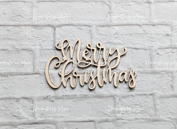 MERRY CHRISTMAS set - Various Sizes - Wooden Blanks- Wooden Shapes - laser cut shape - Christmas crafts - 2022