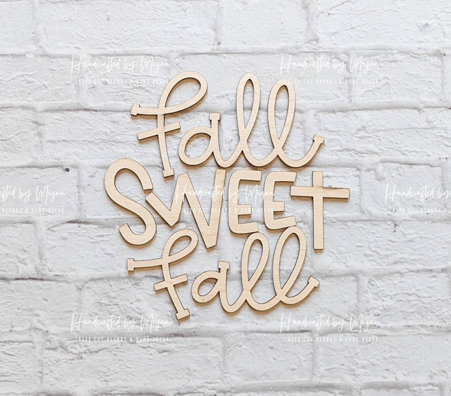 Fall Sweet Fall set - Various Sizes - Wooden Blanks- Wooden Shapes - laser cut shape - Seasonal Rounds