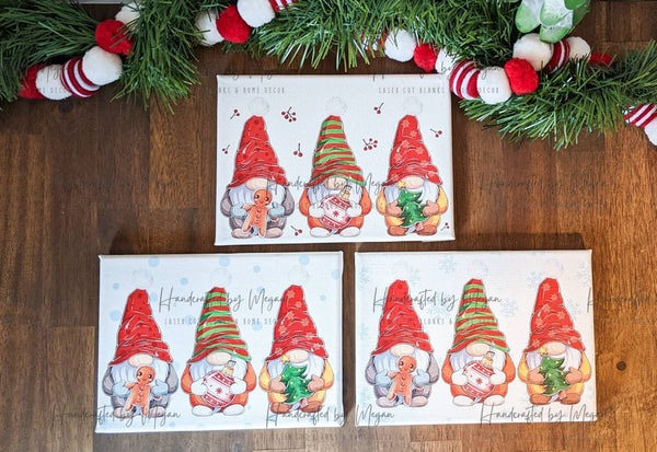 Christmas Gnome- Christmas Decor - Canvas Print - Farmhouse Decor - Canvas Art