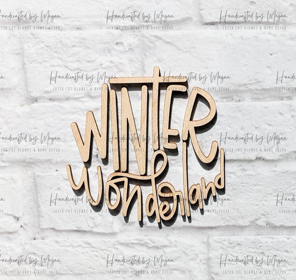 Winter Wonderland set - Various Sizes - Wooden Blanks- Wooden Shapes - laser cut shape - seasonal rounds