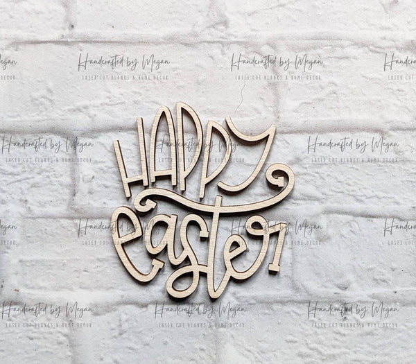 Happy Easter set - Various Sizes - Wooden Blanks- Wooden Shapes - laser cut shape - Seasonal Rounds