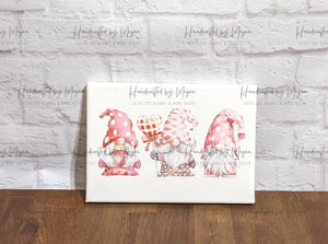Valentine Gnomes- Valentine Decor - Canvas Print - Farmhouse Decor - Canvas Art
