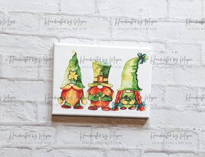 St. Patrick's Gnomes- Valentine Decor - Canvas Print - Farmhouse Decor - Canvas Art