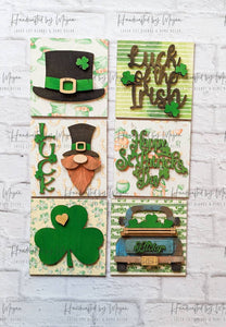 St. Patrick's Day Ladder, Interchangeable Ladder, interchangeable leaning sign, Decorative Ladder, Replacement Tiles, interchangeable decor