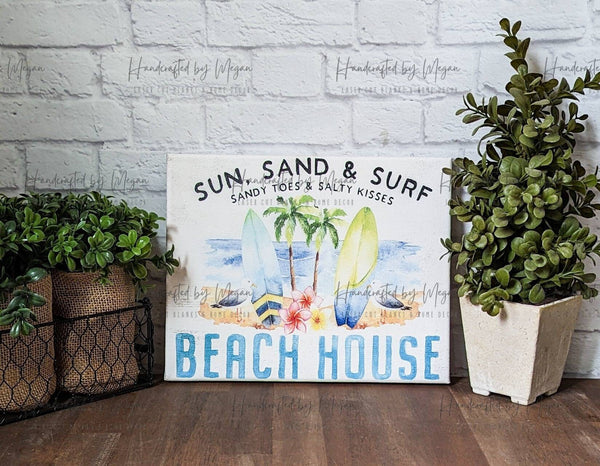 Beach House Canvas Print, Summer Decor, Canvas Print, Farmhouse Decor, Canvas Art