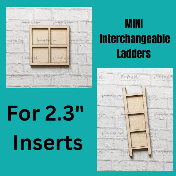 MINI Holiday Interchangeable Inserts - Ladder Inserts - Leaning Ladder - Wood Ladder Decoration- DIY Ladder - Ladder Decoration