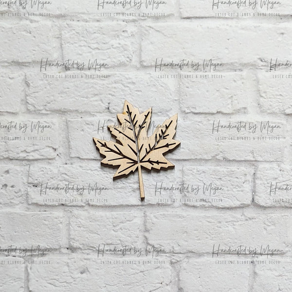 Fall Leaf Cut Out - Various Sizes - Fall Blanks - Wooden Blanks- Wooden Shapes - laser cut shape