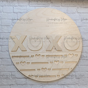 XOXO Door Hanger- Valentine's Day - Unfinished Wood - Wooden Blanks- Wooden Shapes - laser cut shape - Paint Party